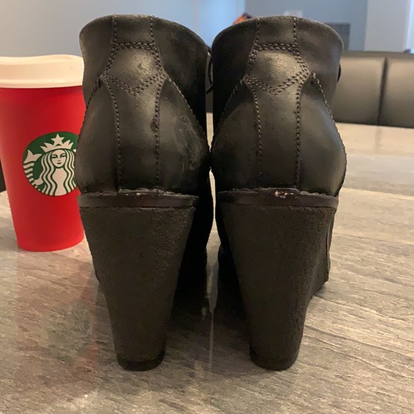 Rag & bone odval desert black wedge booties - Picture 3 of 7